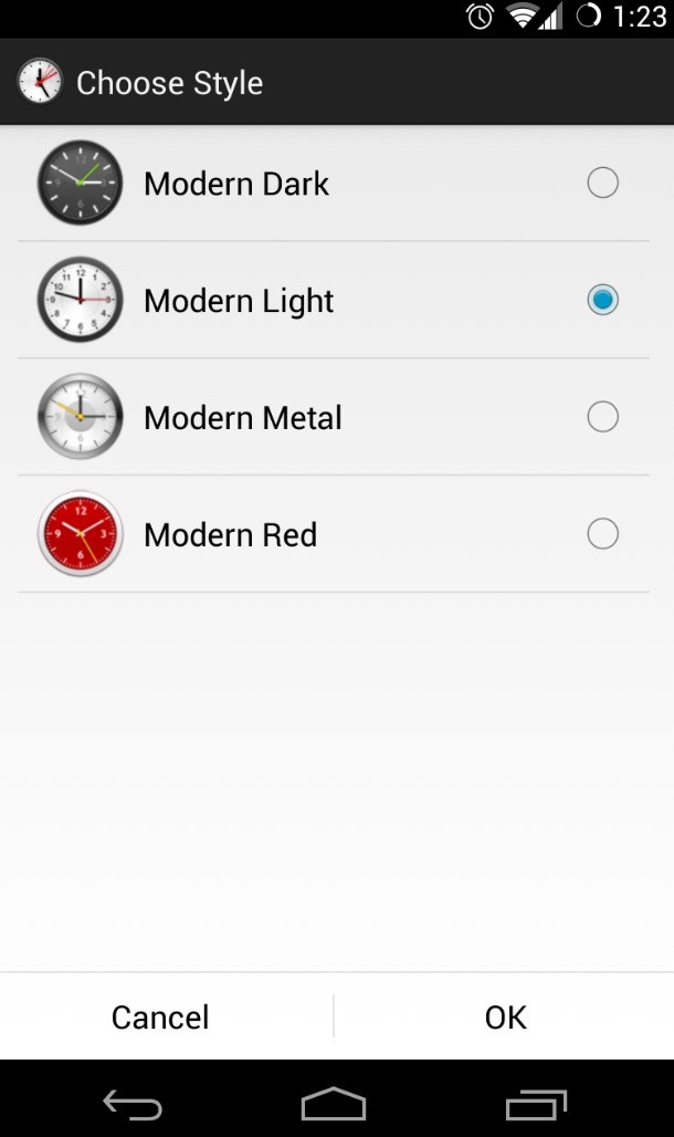 Animated Analog Clock Widget