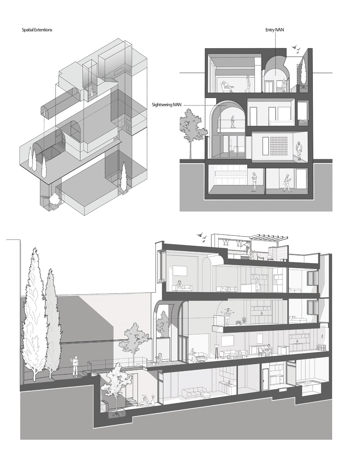 BIM建筑|2 IVANs, 2 HOUSEs / HAMAAN Studio BIM建筑|2 IVANs, 2 HOUSEs / HAMAAN Studio