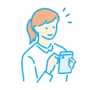 イラスト:スマートフォンを操作する人