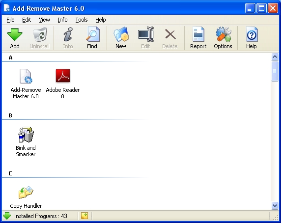 Add-Remove Master 6.0 Screenshot