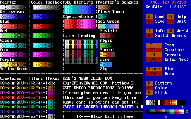 Using the large backbuffer to copy a whole gradient