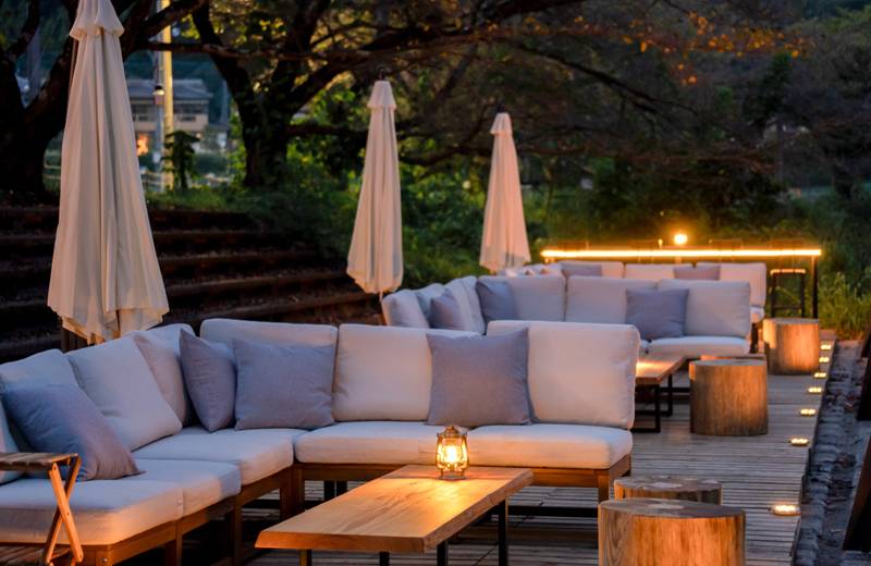 川床エリアで貸切BBQ