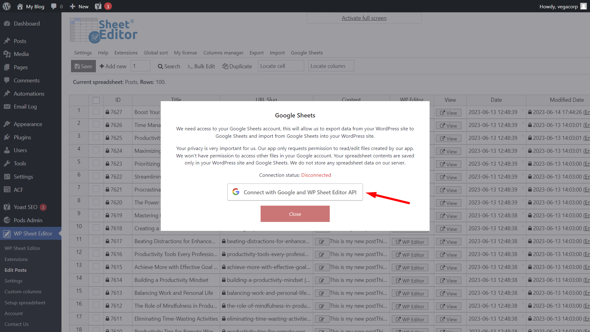 WP Sheet Editor - Google Sheets Sync: Connect WordPress to Google Sheets and WP Sheet Editor API