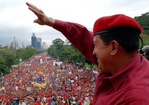 Venezuelan President Hugo Chavez, the greatest revolutionary leader of our time.