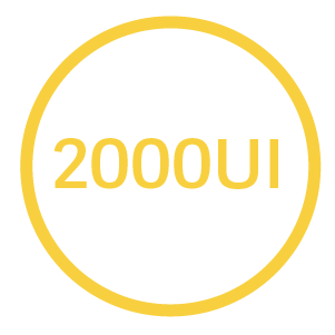 Contiene 2000 UI de vitamina D3