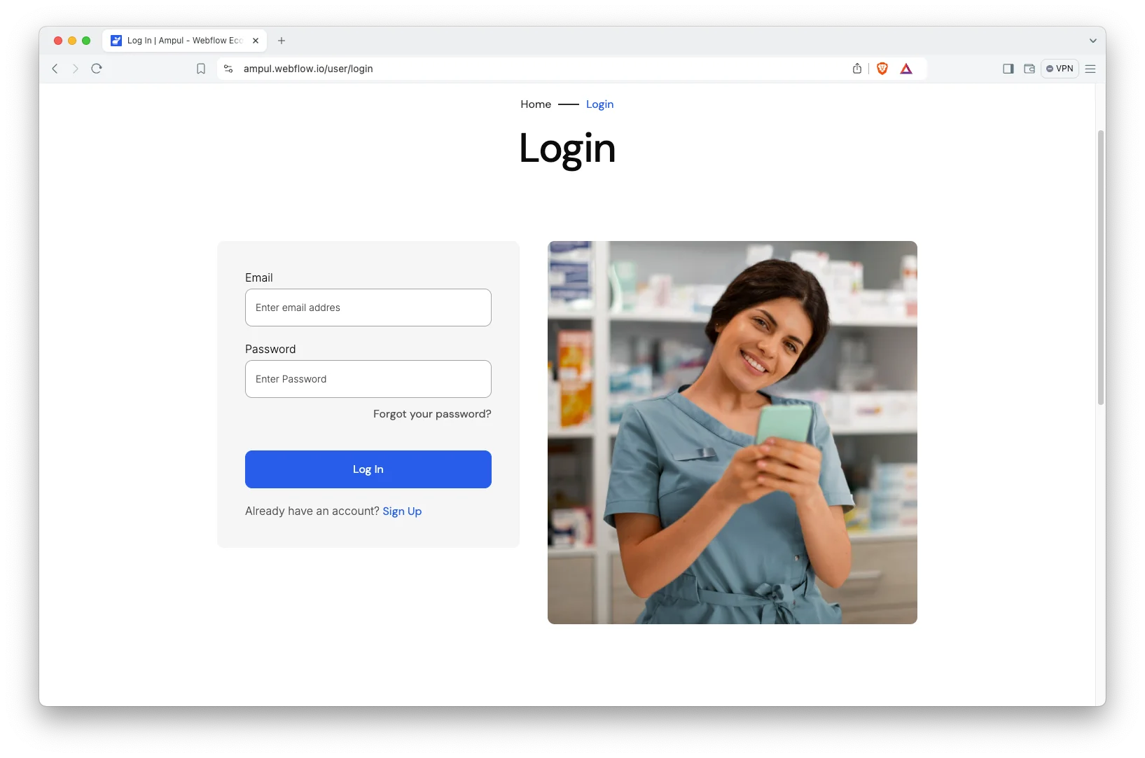 ampul_login_signup - TNCFlow
