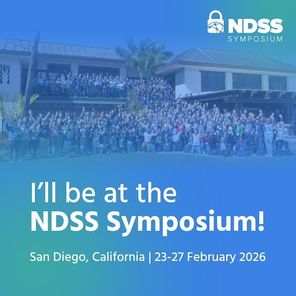 I'll be at the NDSS symposium banner