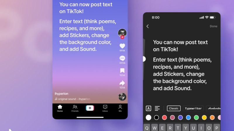 ميزة جديدة في التيك توك تتيح نشر محتوى مكتوب في منافسة جديدة مع تويتر